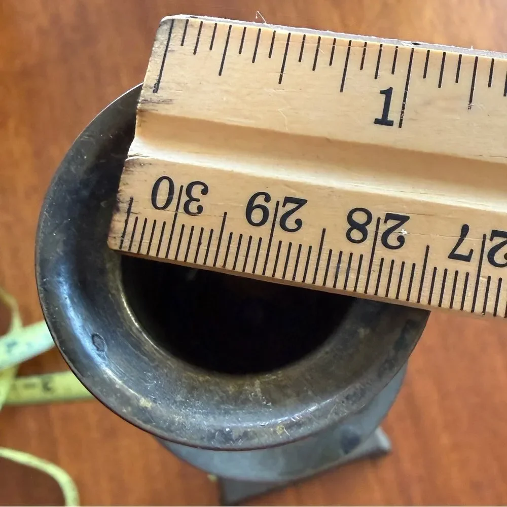 Vintage MCM Twist Brass Candlestick Holder 12.5